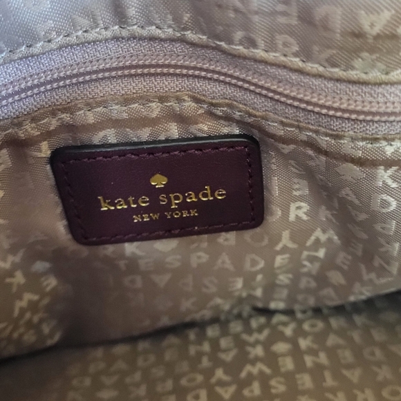 Kate Spade Meena Briar Lane Quilted Leather Handbag Crossbody in Plum Color - Picture 10 of 16